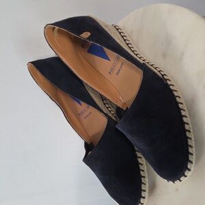 Verbenas Navy Suede Espadrille Wedge Shoes  Size 41
